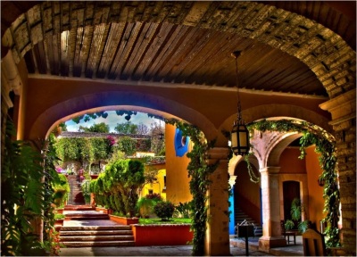 Gardens, Museo Ex-Hacienda San Gabriel Barrera, Guanajuato, Mexico