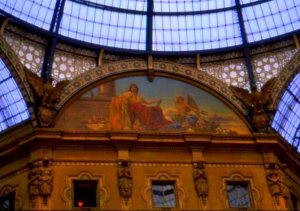 Interior detail, Galleria Vittorio Emanuele II, Milano, Italy.